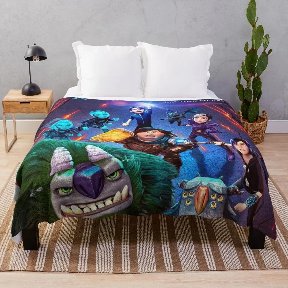 Плед-покрывало Trollhunters Клетчатый Декоративный Плед Детские Полярные Одеяла