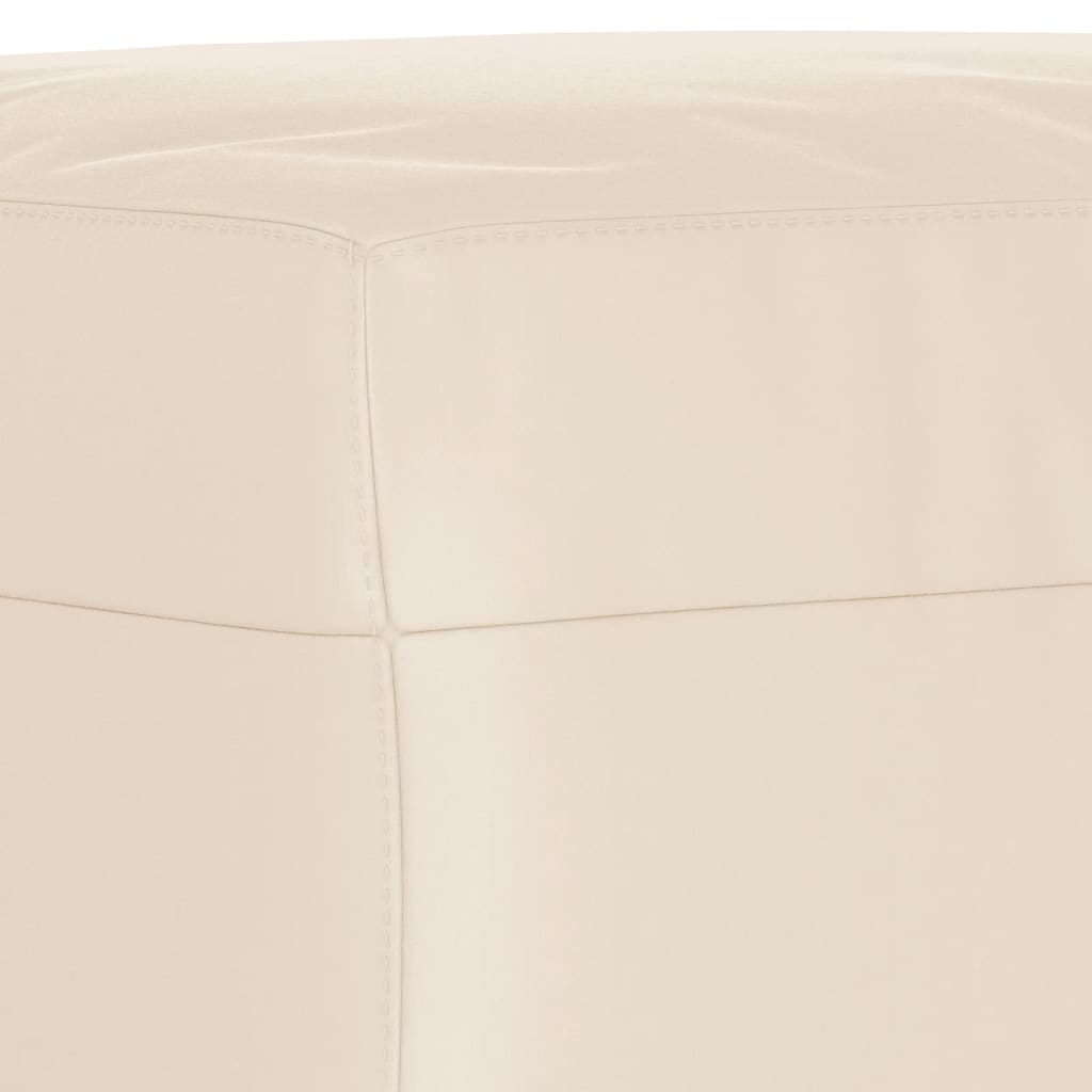 Footstool Beige 60x50x41 cm Microfiber Fabric
