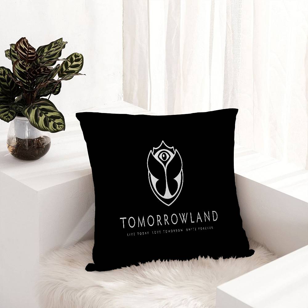 T-Tomorrowland Музыкальный Логотип Персонализированное изображение текст домашние декоративные подушки Бытовые Подарки 45x45см