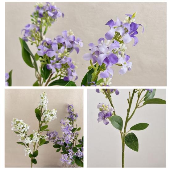 Lilac Delphinium Artificial Flower Realistic Long Stem Fake Lilac Floral Arrangement for Table Centerpieces Home Kitchen Wedding