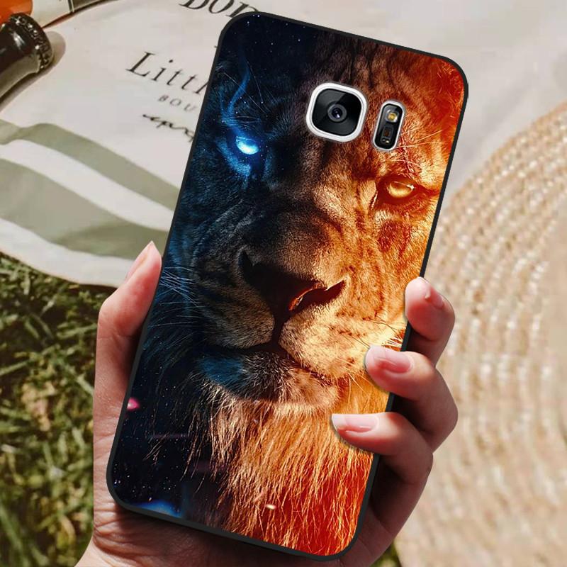 Силиконовый чехол для Samsung Galaxy S7 Edge с милым узором, мягкая TPU накладка для телефона для Samsung Galaxy S6 S7 S 7 Edge, задняя крышка, бампер