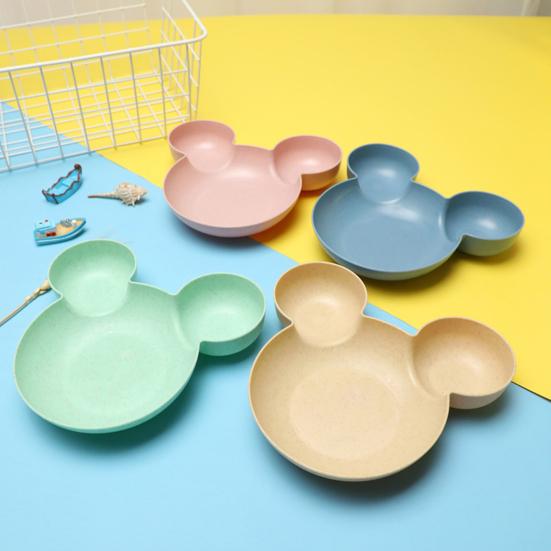 Прочная компактная милая тарелка с 3 отделениями для закусок из сухофруктов для детей, сервировочная тарелка