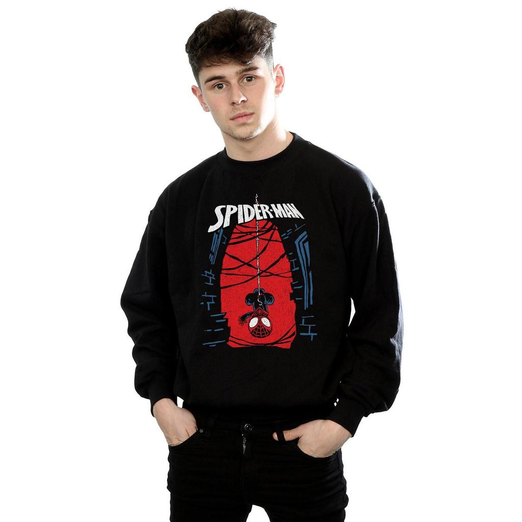 Marvel Mens Spider-Man Hanging Sketch Sweatshirt
