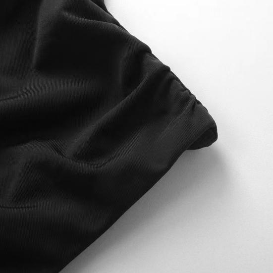 Summer Women Dress Irregular Ruffle Hem Low-cut V Neck Sleeveless Skinny Backless Spaghetti Strap Pleated High Waist Party Nightclub Dress