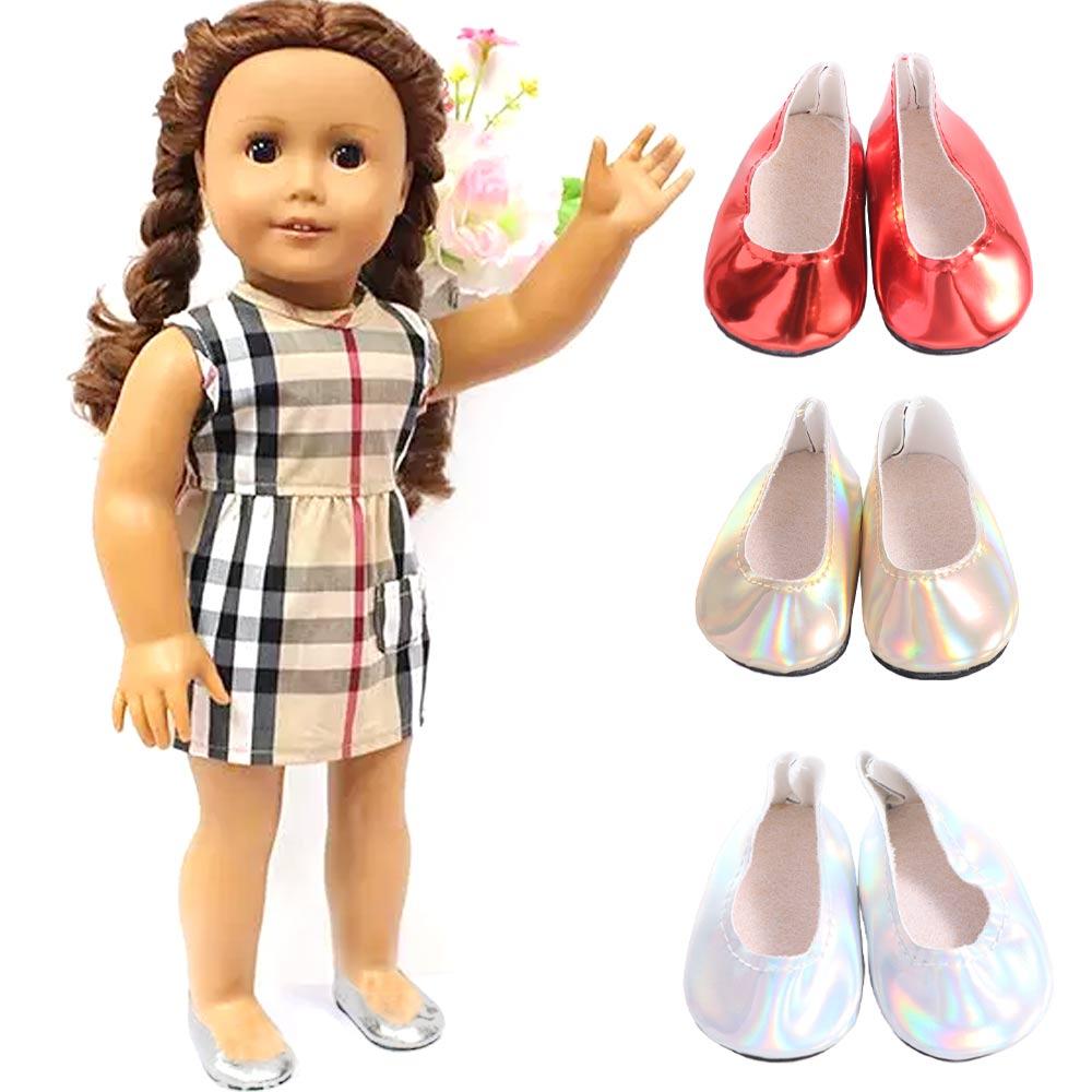 PU Leather Glossy Shiny Shoes Doll Shoes Reborn Doll Shoes PU Leather Doll Shoes Kids Gifts