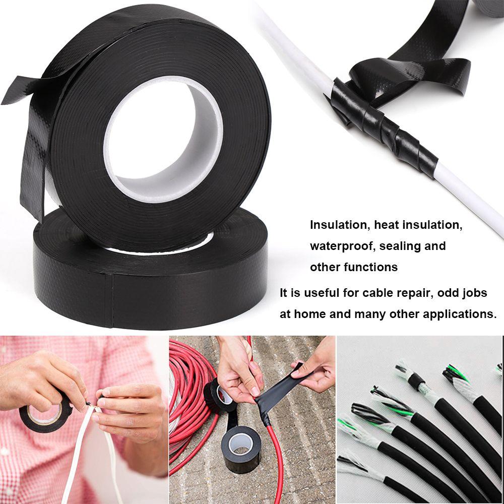 Self-Amalgamating Repair Tape Rubber Waterproof Sealing Insulation Tube Repair Rubber Weld Tape Adhesives Sealers Tape