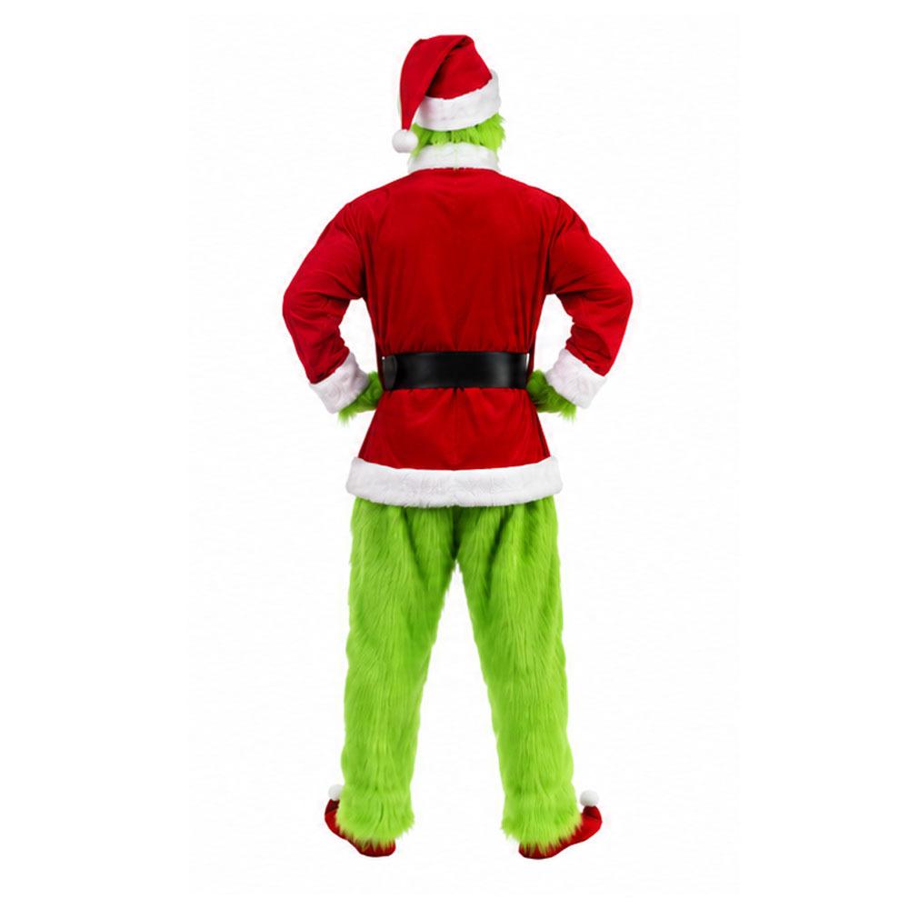 Halloween anime cos green hair monster grinch cosplay santa pants suit costume