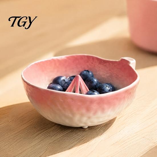 Sophisticated Ceramic Kitchen Decor Berry Washing Bowl with Drainage Holes, Fruit Essential for Lovers Rinse Basin, Colander Fresh Berries Vegetables