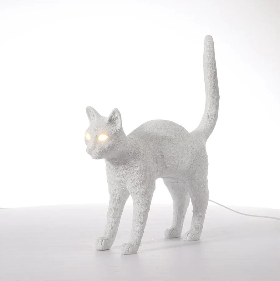 Nordic Resin Cat Night Light Table Lamps Italy Bedroom  Animal LED Desk Lamp Led Stand Light Fixture Home Decor Lighting