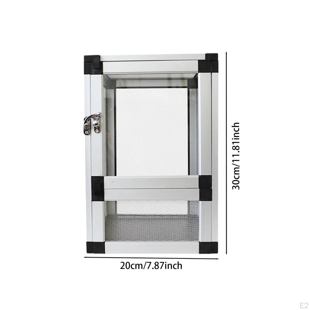 Gecko Tank with Ventilation and 360-Degree Observation for Small Turtles