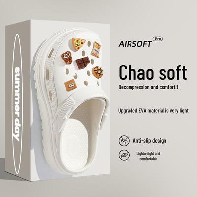 Женские летние пляжные шлепанцы на толстой подошве из ЭВА, увеличивающие рост, 2025