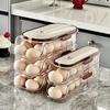 Household Multi-layer Automatic Rolling Egg Storage Box Kitchen Egg Rack Tray Refrigerator Timing Special Egg Carton
