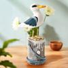 Mediterranean Style Seabird Ornament Vintage Seagull Model Wooden Seagull Craft  Coastal Home