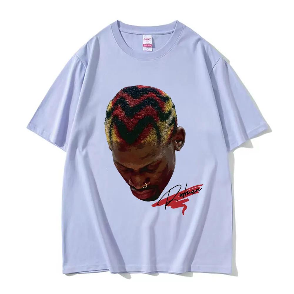 Футболка Hot Basketball Boys The Worm Dennis Rodman Graphic Tee Shirt Men's Hip Hop Fashion Punk Streetwear Male Summer Oversized T Shirt