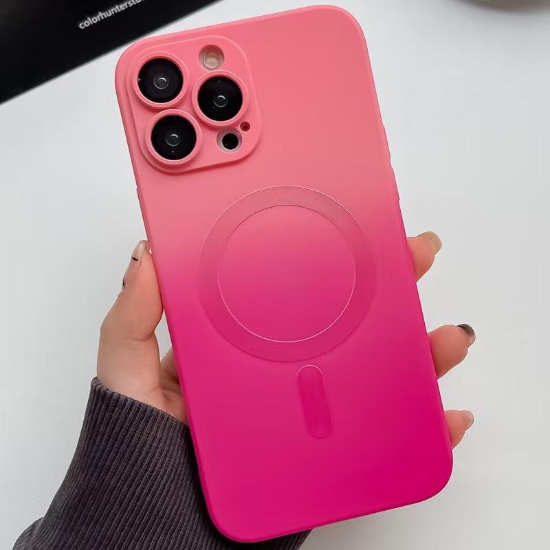 Applicable To IPhone16promax Phone Case Comes with Lens Film Magnetic Gradient IPhone15/14 Niche Sense