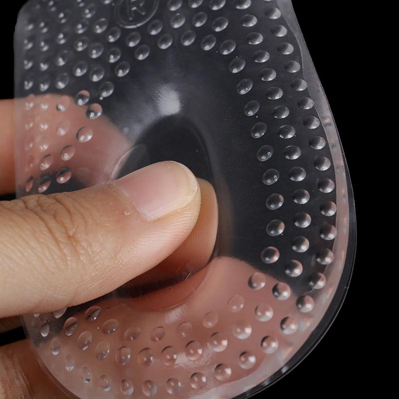 1Pair Soft Silicone Gel Insoles Heel Cushion Soles Pain Relief Support Shoe Pad
