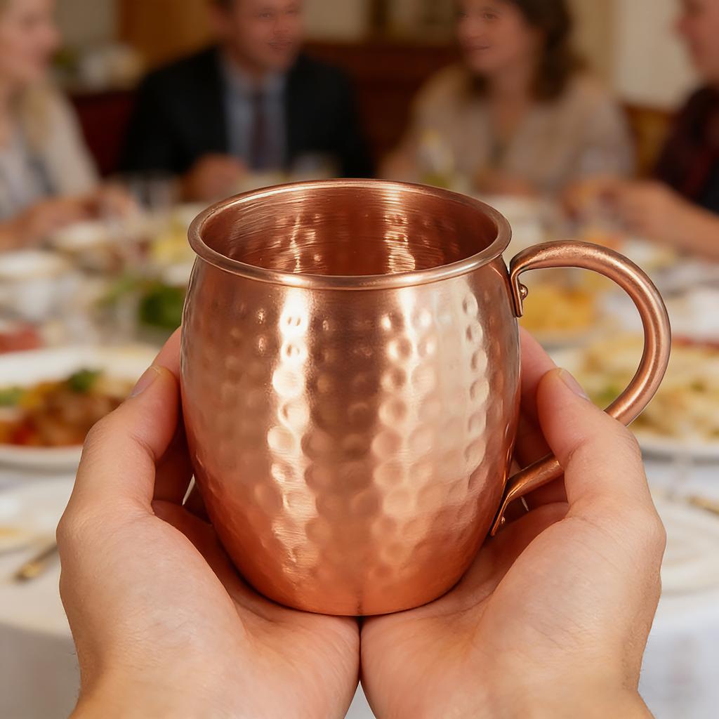 350 мл 12 унций 100% Медь Кружка для Moscow Mule Прочная Медная Кружка для Пива Кружка для Кофе Молочный Стакан Чистая Медь Коктейльный Стакан для Виски Посуда для Напитков