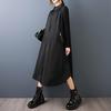 Sleeveless Plus Size  Vintage Black New In Tank Dresses for Women Casual Loose Long Spring Autumn Shirt Dress