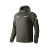 Мужские толстовки с капюшоном Li Ning CBA Series 24-25 Season Liaoning Team Solid Color Zip-Up Slate-Gray AWDUG53-2