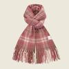 2024 New Scarf Winter Women'S Velvet Extended Warmth Luxury Fashion Versatile Internet Celebrity Girl Plaid
