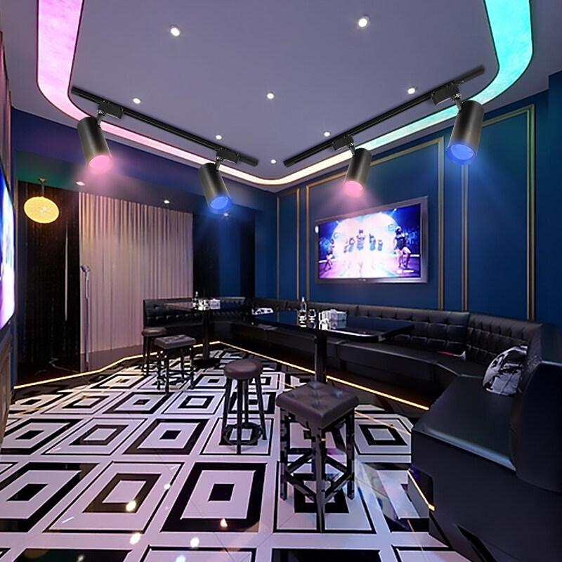 Canmeijia 1PC COB LED Track Light Rail Spotlight Ceiling Light 20W Lighting Fixture For Clothing Shop KTV Living Room Home