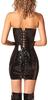 DOKiDOKi Enamel Corset Dress (Black) Lace-Up Bodysuit Cosplay Costume for SM, Dominatrix, Bondage, Punk Rock, and Sexy