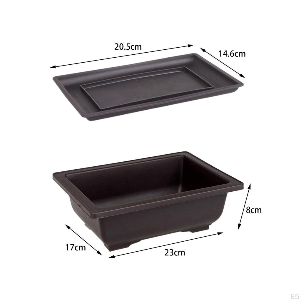 Durable Bonsai Training Pots with Tray - Ideal for Home and Garden