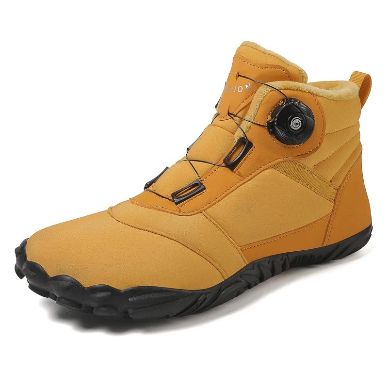 2025 Fashionable Men's Ankle Boots Turn Buckle Snow Shoes for Men and Women Waterproof and Warm Hiking Shoes for Outdoor Sports