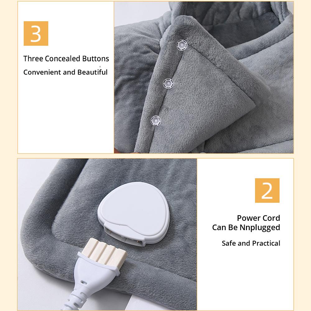Электрическое согревающее одеяло-шаль для шеи, плеч, спины, грелка для облегчения боли, 9 настроек нагрева для женщин и мужчин