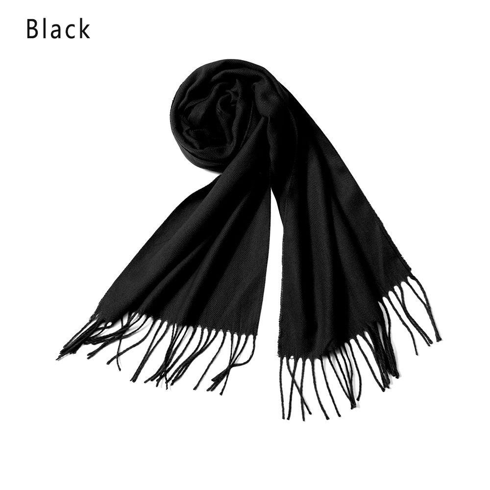 Business Autumn Winter Warm Long Shawl Cotton Scarf Pashmina Cotton Pure Color