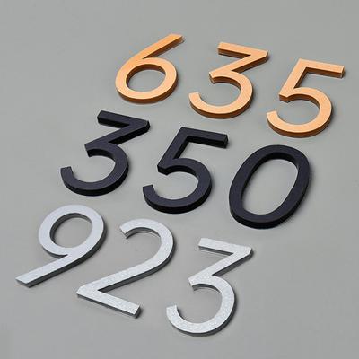 1PC Plate Self Adhesive House Address Home Door Number Address Plaque Mailbox Sign Acrylic Sticker