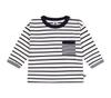 Petit Bateau Лонгслив A0E9B 36 95см Футболка Молочный/Темно-синий, Месяцы,