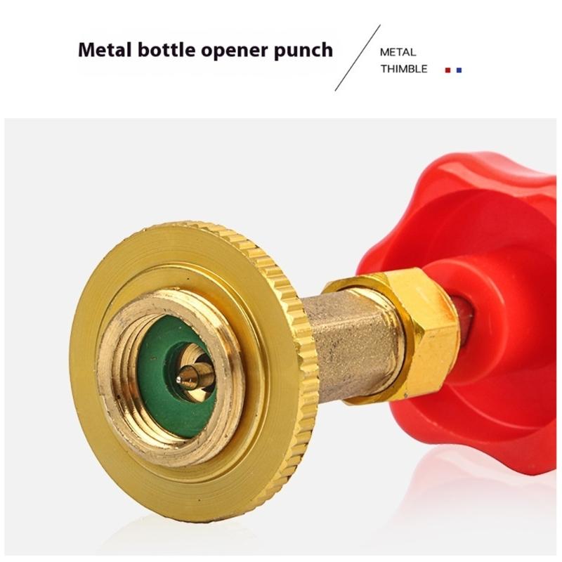 Многофункциональный автомобильный инструмент для обслуживания HVAC для R134A R410A R600A, дозирования хладагента, металлический открыватель для бутылок