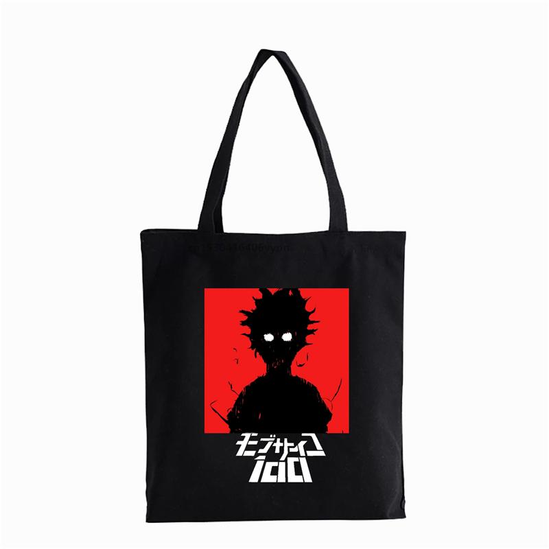 Mob Psycho 100 аниме сумка-шоппер многоразовая студенческая сумка для книг модная холщовая сумка сумки большой вместимости сумки Shigeo Kageyama