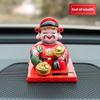 Car Decoration Solar Powered Shaking Buddha Shaking Small Monk God of Wealth Central Console Ornament Car Accessories