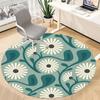 1pc Floral Pattern Office Round Area Rug, Indoor Mat Suitable For Office, Under Office Chairs Bedroom Living Room Home Decor, Room Deco