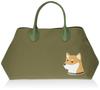 Kitamura Dog Handbag Khaki 33334 P-0685 Women's (Shiba Inu) [Green]