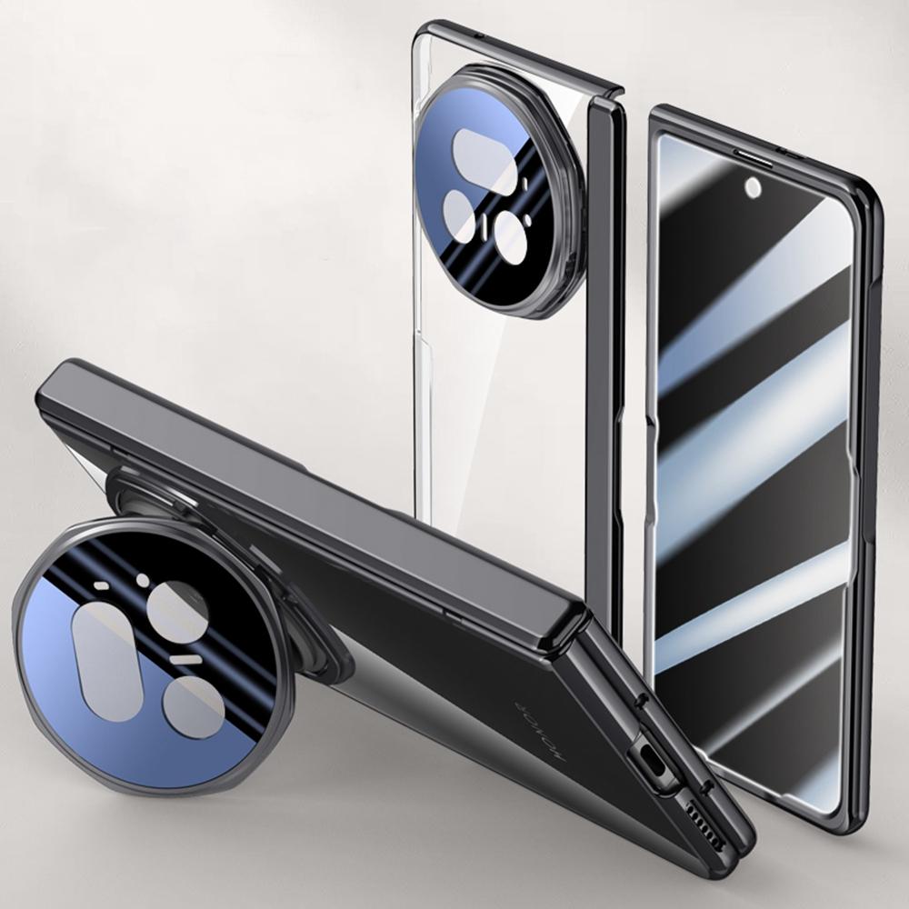 Для Honor Magic V5 5G Чехол PC+Акриловая накладка на телефон с защитной пленкой для экрана от подглядывания, подставка для объектива
