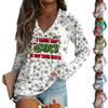 Women's Fashion Loose Raglan Sleeve T-Shirt With Christmas Print Casual Top