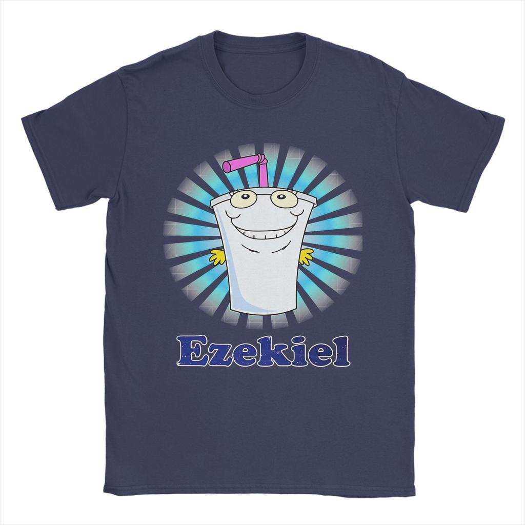 Смешные футболки Aqua Teen Hunger Force Ezekiel для унисекс, с круглым вырезом, из чистого хлопка, с коротким рукавом, новинка, топы