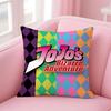 Аниме Логотип J-Jojo'S Bizarre Adventure Наволочка Подушка Короткий Плюш Невидимая Молния Комната Диван Чехол на Подушку