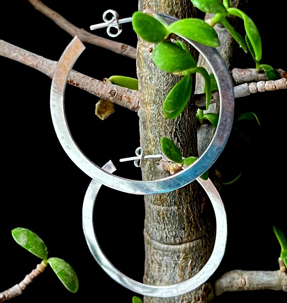 Простые квадратные серьги-кольца из стерлингового серебра, серьги с застежкой-клик, подарок для мамы, женские серьги-кольца