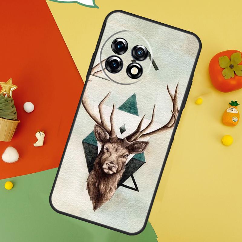 Задняя крышка с оленем для OnePlus 15 13R 13 13T 12 12R 11 10 10T 8T Nord CE 5 2 3 4 Lite N20 N30