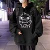 Men's Hooded Sweater Casual Loose Trendy Top Letter Printed All-Matching Coat