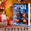 Адвент-календарь 2024 года 24-дневный рождественский адвент-календарь с таксами на 2024 год Милый рождественский календарь обратного отсчета в подарок для детей и взрослых