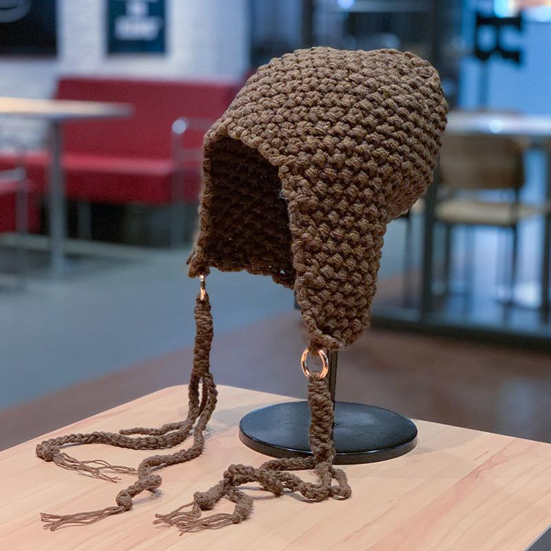 Корейская зимняя теплая шапка-бомбер для женщин, зимняя летчик-шлемник, вечеринка 2000 года, защита ушей, шапки-ушанки, русские шапки-ушанки