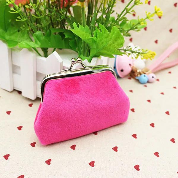 Women's Coin Purse Oil Wax Leather Wallet 4 Inch Buckle Mini Wallet Coin Bag Lipstick Storage Bag Ladies ClutchBag