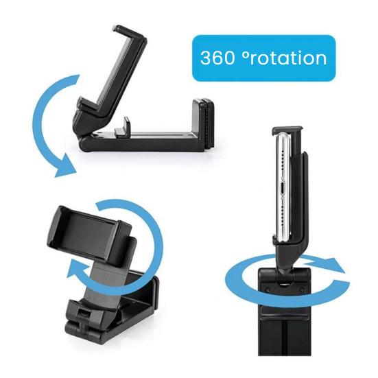 Держатель для телефона в самолете, складная подставка для телефона, вращающаяся на 360 градусов, регулируемое шарнирное крепление для телефонов с диагональю 4,7–6,9 дюйма