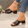 Fashion Low Heel Slippers Lady Colorful Block Heels Mules Sandals Luxury Designer Summer New In Causal Dress Soft Lightweight Shoes