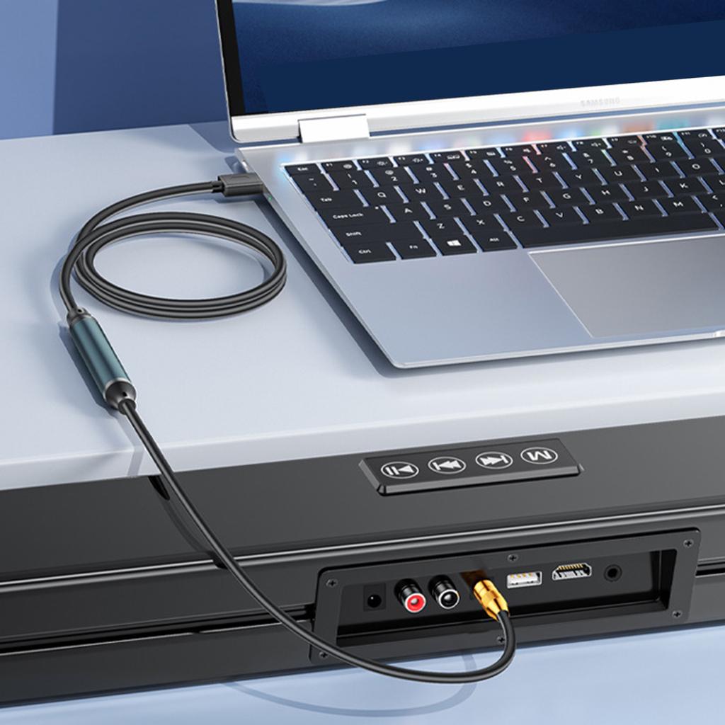 USB-оптический звуковой адаптер USB-оптоволоконный звуковой порт SPDIF преобразователи кабель для подключения компьютера ноутбука